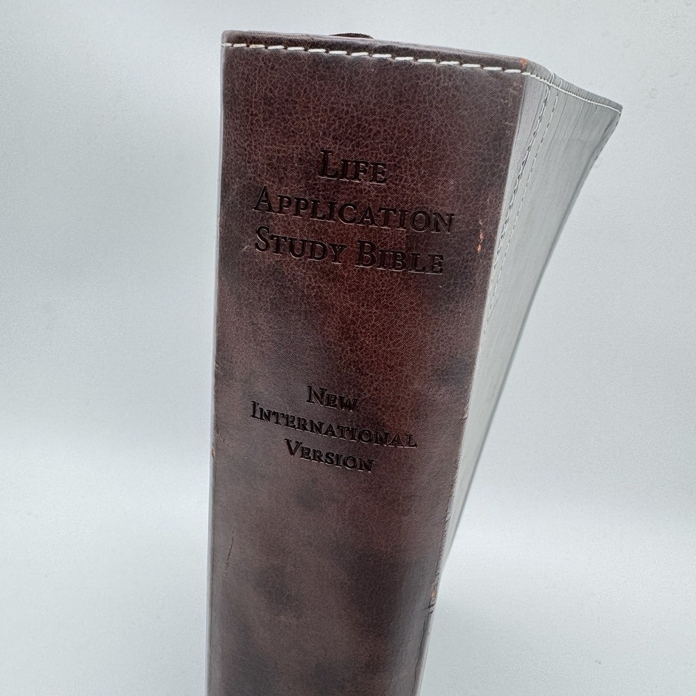 NIV Life Application Study Bible Brown Italian Duo-Tone soft Zondervan 2011